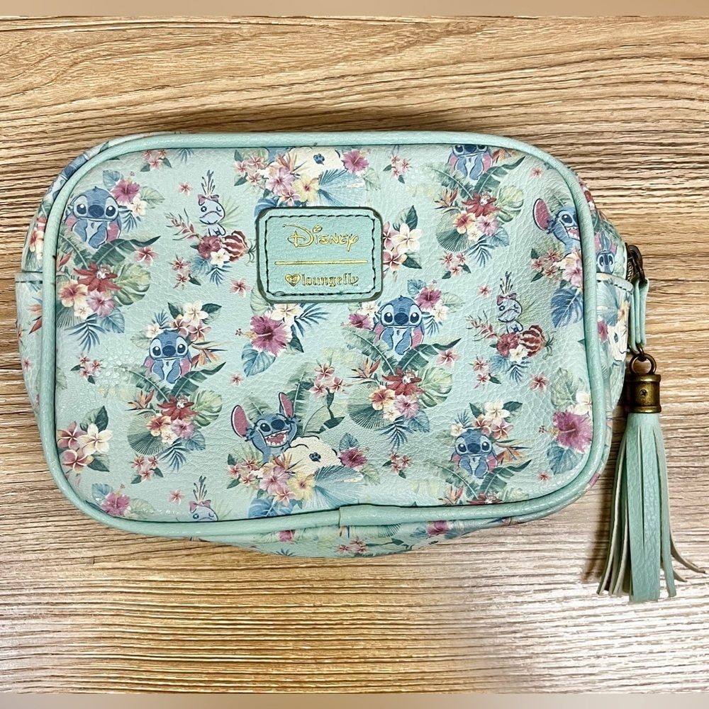 Loungefly Disney Lilo & Stitch Mint Floral Camera Bag